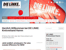 Tablet Screenshot of dielinke-hamm.de